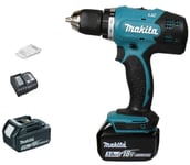 Perceuse-visseuse sans fil Makita 18V Ø13mm + 2 batteries 3Ah + chargeur + coffret - DDF453SFE