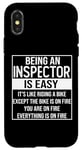 iPhone X/XS Funny inspector design saying: being an inspector is easy Case