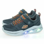 Skechers Meteor Lights Kids light up trainers Skechers UK 3.5 BNIB grey orange