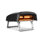 NutriChef Table Top Portable Outdoor Pizza Ovens – 12 inch Gas Pizza Oven, 360° Rotating Pizza Stone, Quick Heating Pizza Maker, Premium Stainless Steel Pizza Grill, Includes Pizza Stone & Regulator w/ Hose, Ready Pizza in 60 Seconds