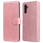 Samsung Galaxy A13 5G/ A04s 4G Classic Stand Flip etui - Rose gullfarget