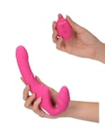 Double gode portable vibrant anal vaginal phallus plug strap on