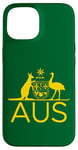 iPhone 15 AUSTRALIA KANGAROO AND EMU COAT OF ARMS AUS AUSSIE SPORTS Case