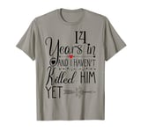 14th Wedding Anniversary Gift for Her 14 Years of Marriage T-Shirt