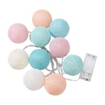 Led Cotton Thread Ball Orb Colorful Lights String Christmas Remote Control Li