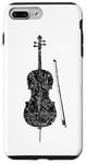 Coque pour iPhone 7 Plus/8 Plus Cello et Archet (Noir Ancien) Violoncello