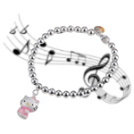 Bracelet Hello Kitty - Argent 925 - Taille : 14 cm