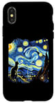 Coque pour iPhone X/XS Van Gogh Black Cat Starry Night Amoureux des chats