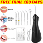 Cordless Dental Water Flosser Oral Irrigator Teeth Cleaner with 6 Jet Tips Floss