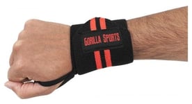 Bande de maintien poignet noir rouge gorilla sports   couleur   noir   rouge