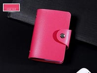 PU Fonction en Cuir 24 Bits Porte-Cartes Porte-Cartes Hommes Femmes Sac crédit Carte Passeport ID Passeport Carte Porte-Monnaie (Color : Style C Pink)