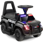 Goplus - golus Voiture de Police électrique pour Enfants, Voiture électrique à Batterie de 6V avec Mégaphone, Sirène et Lumières, Jouet électrique