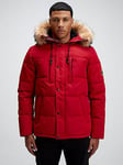 Zavetti Canada Oshawa 2.0 Padded Parka - Red , Red, Size S, Men