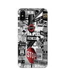 Coque Iphone XS underground route 66 street urban noir blanc rouge