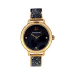 Swarovski Cosmic Rock Bangle Watch 5466209 Blue & Gold Tone