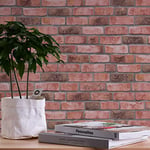 A.S. Création Bricks & Stones 388121 Papier peint intissé Motif briques Rouge Gris 10,05 m x 0,53 m Fabriqué en Allemagne