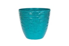 Plant Avenue Plastic Plant Pot, Teal, 38cm Dia