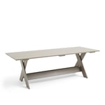 HAY - Crate Dining Table L230 - London fog - Ulkotilojen ruokapöydät - Gerrit Rietveld - Harmaa - Puu