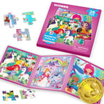 Jeu magnétique à partir de 2 à 3 ans – Puzzle 36 pièces occupation dans l'avion de Quokka – Princesse Licorne Jeux de voyage pour enfants à partir de 3 à 5 ans – Cadeau magnétique d'apprentissage pour