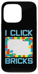 Coque pour iPhone 13 Pro I Click Bricks Ensemble de blocs de construction créatifs Master Builder