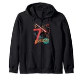 Star Wars Darth Vader 7th Birthday Abstract Background Zip Hoodie