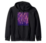 Celestial Falling Stars in Starry Night Sky Aesthetics Zip Hoodie