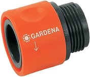 Gardena Pièce de tube de transition: connexion d'un raccord de tuyau dans le connecteur de robinet, pendant 26,5 mm (G3 / 4), z. En tant que machines à laver (2917-20)