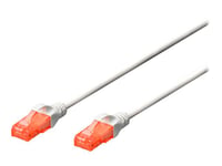 Digitus Professional - Patch-Kabel - Rj-45 (Hane) Till Rj-45 (Hane) - 2 M - Utp - Cat 6E - Halogenfri, Formpressad, Hakfri - Vit