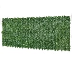 Outsunny Haie Artificielle Brise-Vue décoration Rouleau 3L x 1H m Feuillage réaliste Anti-UV Vert