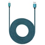 Câble USB de type C de 4,6 m avec charge rapide 3 A,ultra long et extrêmement durable en nylon tressé pour Galaxy S10/S9/S8/Google Pixel/LG/OnePlus/Moto et plus encore (bleu)