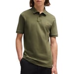 BOSS Mens Passenger Stretch-Cotton Slim-fit Polo Shirt with Logo Patch