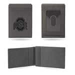 Rico Industries NCAA Laser Engraved Front Pocket Wallet - Compact/Comfortable/Slim, Gray, 2.75 x 4-, Lefpw Laser Engraved Front Pocket Wallet