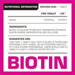 BIOTIN 60 Tablets VEGAN 12,000mcg Max Strength Healthy Hair Skin Nails Growth