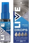 Schwarzkopf LIVE Colour Drops Ice Silver Temporary Hair Dye, 30ml, Hair Colour