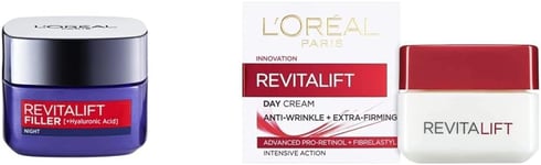 L'Oreal Revitalift Filler Hyaluronic Acid Anti-Ageing Night Cream 50 Ml & Paris 