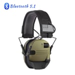 Casque de tir anti-bruit Bluetooth 5.1,cache-oreilles de tir électronique,casque DulMédiateur set de chasse,protection auditive - Type Type A-green #B