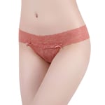 YUHOOE Women's Briefs Knickers,Amazing Charming Lingerie G String Lace V Shape Temptation Underwear Soft Sexy T-Back Thong Sheer Panties Transparent Knickers(Red Wine),M