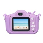 (Purple)Children's Digital Video Camera Multi-functional Cartoon Shape Portable