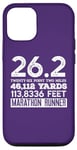 Coque pour iPhone 12/12 Pro 26,2 MILES 46,112 YARDS 313,886 PIEDS MARATHON COURNER Meme