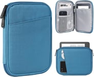 6-7 Pouces Housse Pour Tablette Kindle Paperwhite Et Kindle Colorsoft Signature Edition, Housse Protectrice Avec Pochette Pour Kindle E-Reader/Kindle Oasis, Paon Bleu[COM300263]