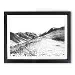 Path Through The Lake District Painting Modern Art Framed Wall Art Print, Ready to Hang Picture for Living Room Bedroom Home Office Décor, Black A4 (34 x 25 cm)