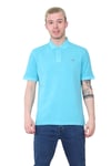 Marks & Spencer M&S Mens SS Polo Shirt in Turquoise Cotton - Size Large