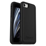 OtterBox Bundle COMMUTER SERIES Case for iPhone SE (3rd and 2nd gen) and iPhone 8/7 – (BLACK) + PopSockets PopGrip – (DOVE WHITE MARBLE)