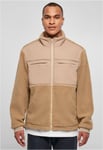 Urban Classics Patched Sherpa Jacket Men Jacket Sherpa fluffy Loose Fit