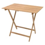 Table Bois Peint Pliant Picnic 60x80x75 CM Couleur Naturelle Jardins