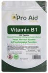 VITAMIN B1 Thiamine Supplement 100mg Tablets 100 Pack Heart Nervous MADE IN UK 