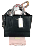 Radley Cross Body Bag Grab Bag Small Cotton Street Black Leather RRP 219