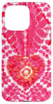 Coque pour iPhone 15 Pro Max Style Tie Dye Rose Amour Méditation Zen Motif Cœur Boho