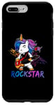 Coque pour iPhone 7 Plus/8 Plus Licorne Rock Star Guitare à bascule Musique Chanteur Rock Band