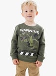 NAME IT Kids' Jurassic Park Dinosaur Sweatshirt, Tea Leaf